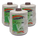 3 Cones Barbante Cru 8 Fios Barbanfio 700g / 560m