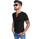 Camisa Bata Básica Slim Fit Viscose Com Elastano Manga Curta