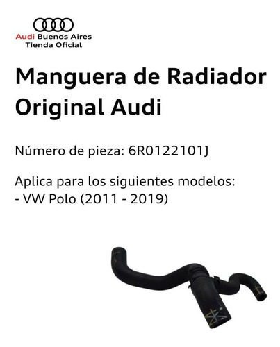 Manguera De Radiador Audi A1 2011 Al 2014 Foto 3