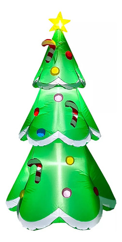 Inflable Navideño Arbol Pino Navidad Con Luz Envío Gratis
