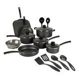 Batería De Cocina Tramontina 80119-545 Primaware 18 Piezas Color Negro