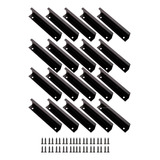 20 Pcs Cajón Oculto Tiradores Para Puerta Mailla Negro 25cm