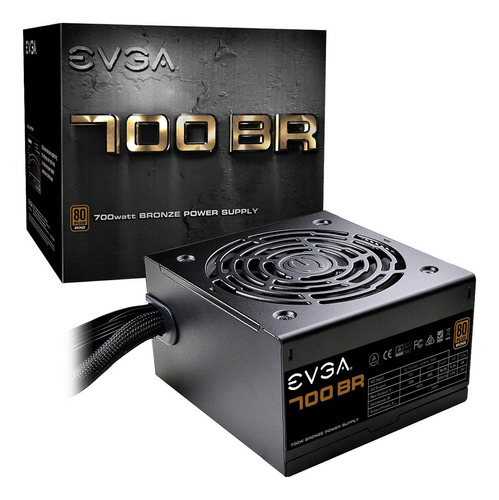 Fuente Gamer Evga 700w Br 80 Bronze Color Negro