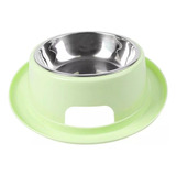 Bebedero Gato Perro Comedero Plato Anti Hormigas Acero Inox Color Verde