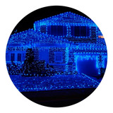 Luces A Led X 100 Azul 9mts Noche De Brujas Fiesta Halloween