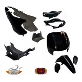 Kit Plasticos Brava Nevada 110 12 Piezas Negro + Kit Faros