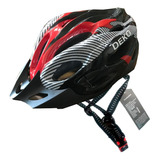 Capacete Com Sinalizador Led Ciclismo Bike Vermelho Tam G