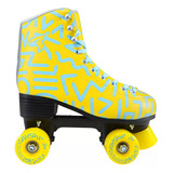 Patins Quad 4 Rodas Jolly Amarelo Abec 7 Traxart Femino