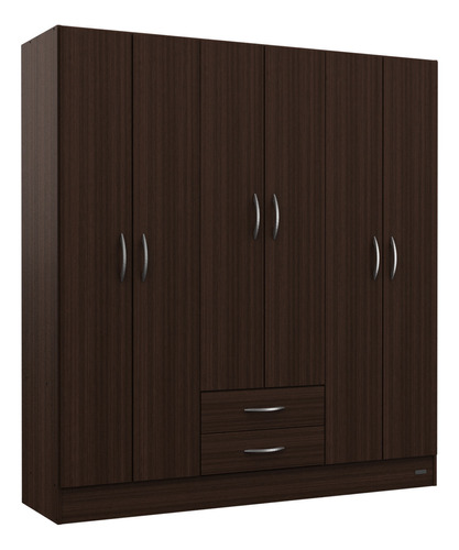 Placard 6 Puertas Mosconi Pack Color Chocolate