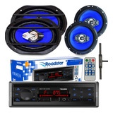 Kit Radio Bluetooth + Falante 6x9 200 W + Par 6 Pol + Antena