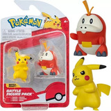 Juguete Pokemon Battle Figuras Pikachu Y Fuecoco Set 2