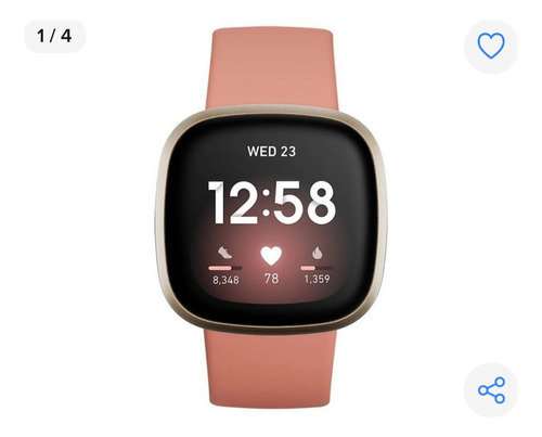 Smartwatch Fitbit Versa 3 Rosa Gold + Malla De Regalo