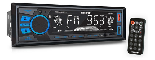 Steelpro Autoestereo Bluetooth, Usb/sd 1 Din Carbon-907b Color Negro