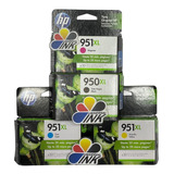 Cartuchos Kit X4 Hp 950xl Negro + 951xl C-m-y Originales