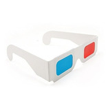 Gafas 3d Cartón 12 Pares - Azul - Montura Blanca