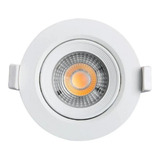 Spot Led Redondo Direcionável Embutir 3w Luz Amarela