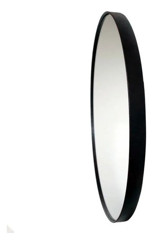 Espejo Circular 60 Cm Marco De Hierro Luz Led - Exclusivo ! Marco Negro