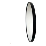 Espejo Circular 60 Cm Marco De Hierro Luz Led - Exclusivo ! Marco Negro