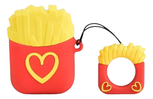 Funda/llavero Para AirPods Papas Mcdonalds Generación 1 Y 2.