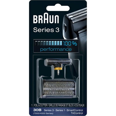 Braun Series 3 30b - Cabezal De Repuesto Para Cortador Y Papel De Aluminio, 30b, Negro, 0.64 Ounce