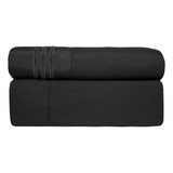 Sábana Microfibra Premium Luxury - King Size - 8 Colores Color Negro