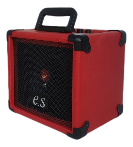 Caixa De Som Amplificada Violão Guitarra Mic Bluet 6''/30w E. Sound Rd 180 30w Rms  Falante 6 Pol Vermelho