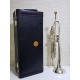 Trompete Bach Model 37 Prata Usa Usado Ref: 856