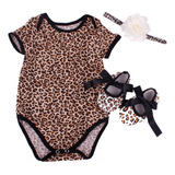 Reborn Baby Doll - Conjunto De Ropa De Mameluco De Leopardo.