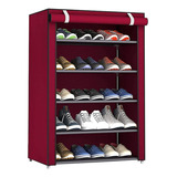 Zapatero Organizador Hogar Tela 5 Niveles Red Wine