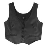 Chaleco Blazer Gilette Negro Tipo Vest Marca Io