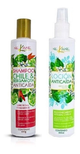 Kit Control Caida Shampoo Y Locion Anticaida Nekane Capelli 