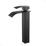 Torneira Banheiro Monocomando Cascata Bica Alta Preta Black