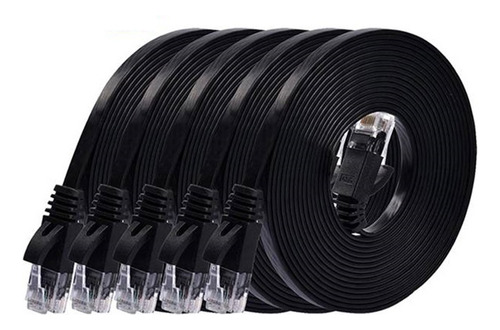 Cable De Red Ethernet Utp Plano Cat6 Rj, Paquete De 6 Unidad