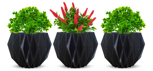 Vasos Origamis + Plantas Artificiais Decoração Sala Cozinha