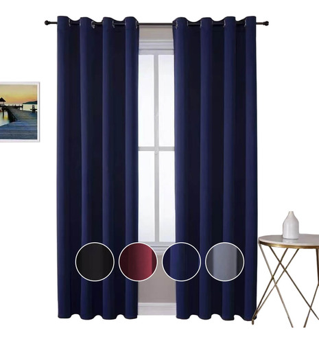 Cortinas Blackout Largas Para Sala Economicas 137x213cm,1pz