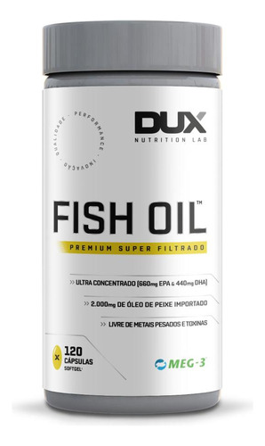 Fish Oil - Pote 120 Cápsulas Dux Nutrition