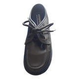 Zapato Escolar Croydon Cuero Negro Calzado Colegial Colegio