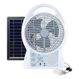 Ventilador Recargable Fan Dc Bulbs + Solar Panel Dos Bombill