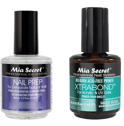 Mia Secret Kit Para Uñas Con Deshidratador Nail Prep Y Capa 
