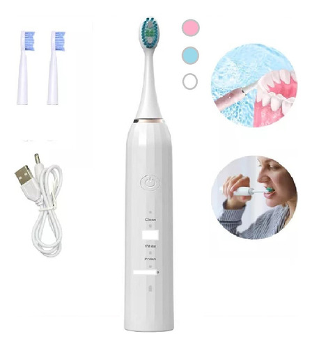 Escova Elétrica Higiene Oral 3 Modos Recarregável Usb