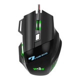 Ratón Óptico Rgb Gamer, 7 Botones, 3200 Dpi, Usb Weibo X7