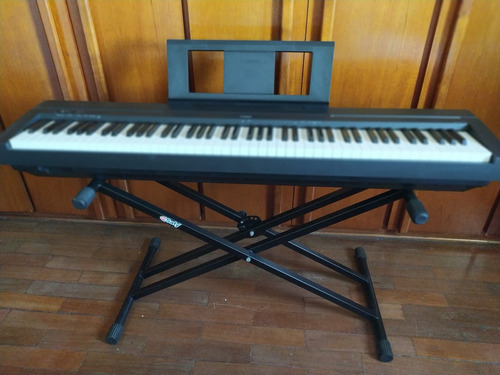 Piano Digital P-45 Preto Yamaha Com Suporte E Fonte