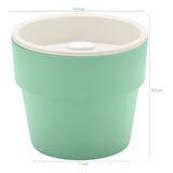 Vaso Auto Irrigável M Horta Vasos Para Plantas Tempero Flore Cor Verde Menta