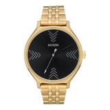 Reloj Nixon Clique Gold/black/silver Color De La Malla Dorado