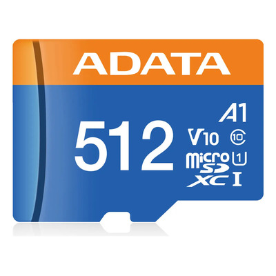 Tarjeta de memoria Adata AUSDX512GUICL10A1-R Premier con adaptador SD 512GB | Meses sin interés