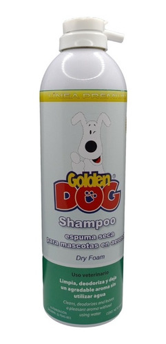 Shampoo Baño Seco Espuma Para Perros Golden Dog 400ml 