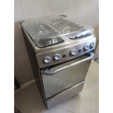 Estufa De Piso Con Horno Abba Masterchef 4pts Gris 