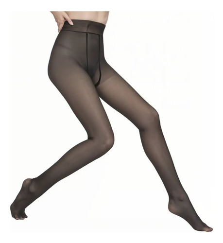 Medias Termicas Malla Afelpada Leggins Traslucidas Moda Dama | Meses sin interés