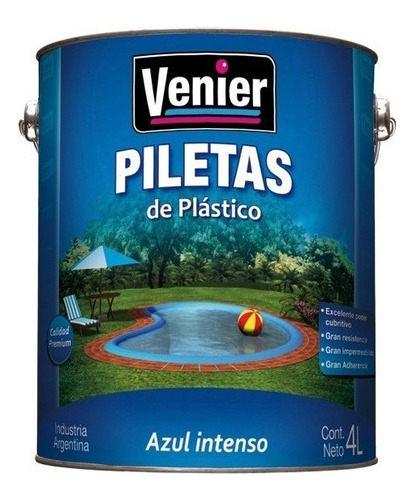 Pintura Pileta Fibra Y Plastico Venier 4lts Oferta!- Pintumm