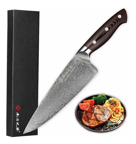 Damasco Cuchillo De Chef 8 Pulgadas Cuchillos De Cocina Prof